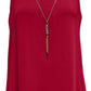 JM Collection Women'sNecklace-Embellished Sheath Dress Red Size XX-Large