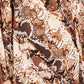 INC International Concepts Women's Blouse Snake-Print Keyhole Tie-Neck Brown Size Medium