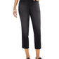 Style & Co Women's Straight Leg Cropped Denim Jeans Black Size 4