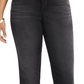 Style & Co Women's Straight Leg Cropped Denim Jeans Black Size 4
