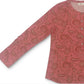 Style & Co Women's Printed Henley Shirt Red Size Medium