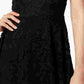 Material Girl Junior's Lace Skater Dress Black Size X-Large