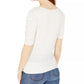 BCX Juniors' Knot-Front Top White Size Small