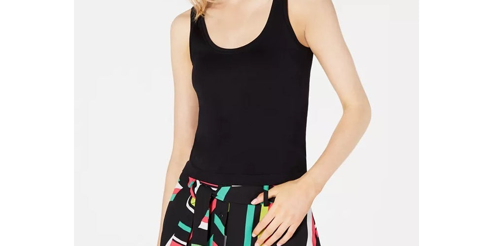 Bar III Women's Sleeveless Top Black Size Large