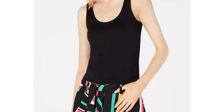 Bar III Women's Sleeveless Top Black Size Large
