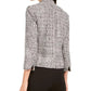 Anne Klein Women's Ann Klein Tweed Mandarin-Collar Jacket Black Size 8