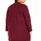 Kasper Women's Plus Open Front Cardigan Red Size 1X