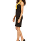 Kasper Women's Colorblocked Sheath Dress Black Size 10