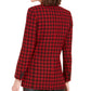 Bar III Women's Houndstooth Suit Separate Double-Breasted Suit Jacket Black Size 14