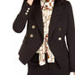 Bar III Women's Double Breasted Jacket Black Size 2