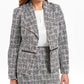 Kasper Women's Printed Wear To Work Jacket Charcoal Size 18