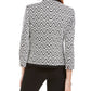 Kasper Women's Petite Zig-Zag Jacquard Knit Jacket Charcoal Size 6 P
