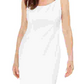 Kasper Women's Tonal Print Sheath Dress White Size 6