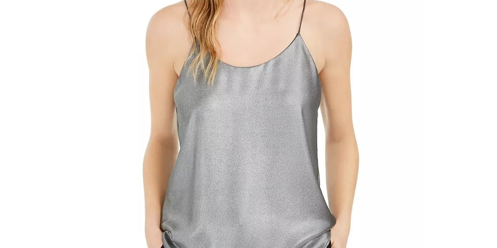 Bar III Women's Spaghetti Strap Camisole Silver Size Small