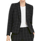 Kasper Women's Striped Blazer Wear To Work Jacket  Charcoal Size 10P