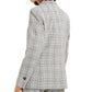 Bar III Women's Faux-Double-Breasted Plaid Blazer Black Size 2