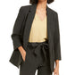 Bar III Women's Pinstripe Open-Front Blazer Charcoal Size X-Small
