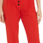 Bar III Women's Button Front Pleated Pants Red Size 2