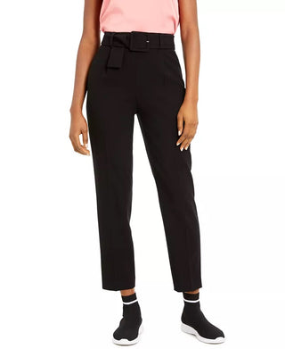 Bar III Women's Belted Pants Black Size 0