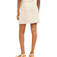 Bar III Women's Faux Suede Button Front Mini Skirt Beigekhaki Size 10
