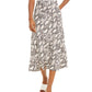 Bar III Women's Snake Print Midi Skirt Beige Size Large