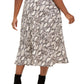 Bar III Women's Plus Snake Print Midi Skirt Beige Size 3X