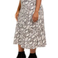 Bar III Women's Plus Snake Print Midi Skirt Beige Size 3X