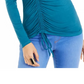 Thalia Sodi Women' Cinch-Front Rhinestone Top Blue Size Large