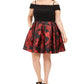 Morgan & Company Women's Trendy Plus Off The Shoulder Dress Black Size 16W