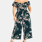 City Chic Women's Plus Fresh Field Jumpsuit Green Size 24W