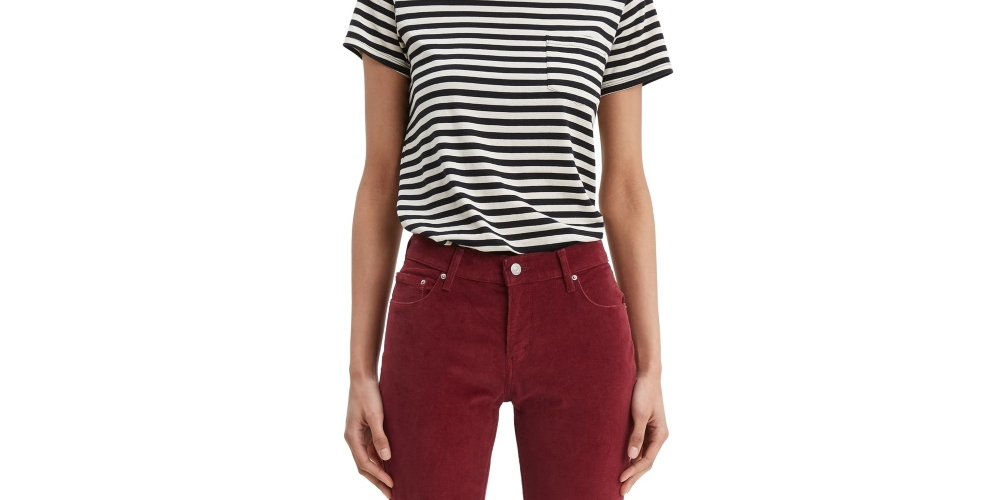 Levi's Women's Straight Leg Corduroy Jeans Red Size 18