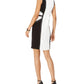 Taylor Women's Sleeveless Colorblocked Sheath Dress White Size 14