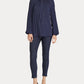Ralph Lauren Women's Georgette Tie-Neck Top Clothing Navy Size Medium