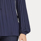 Ralph Lauren Women's Georgette Tie-Neck Top Clothing Navy Size Medium