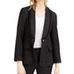 Nanette Lepore Women's Go Getter Ruffled Denim Blazer Black Size X-Small