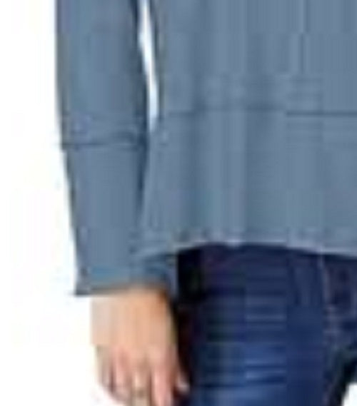 Style & Co Women's Cotton High-Low Top Dark Blue Size Small