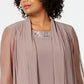 R & M Richards Women's Plus Embellished Dress & Jacket Set Purple Size 14W