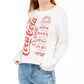 Love Tribes Junior's Coca Cola Graphic Sweatshirt White Size X-Small