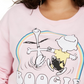 Love Tribe Women's Trendy Snoopy Boogie Graphic Print Sweatshirt Pink Size 2X