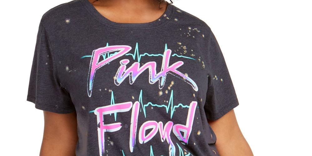 Love Tribe Women's Trendy Pink Floyd T-Shirt Black Size 3X