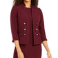 Le Suit Women's Petite Embellished Dress Suit Wine Size 12P