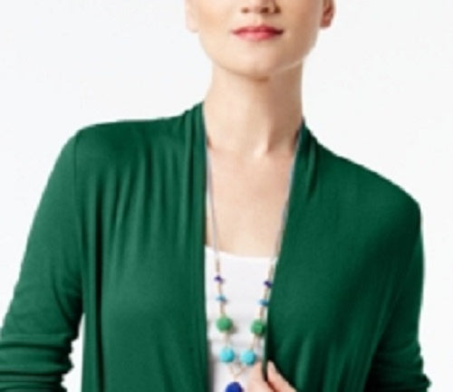 INC International Concepts Women's Draped Cardigan Green Size X-Small