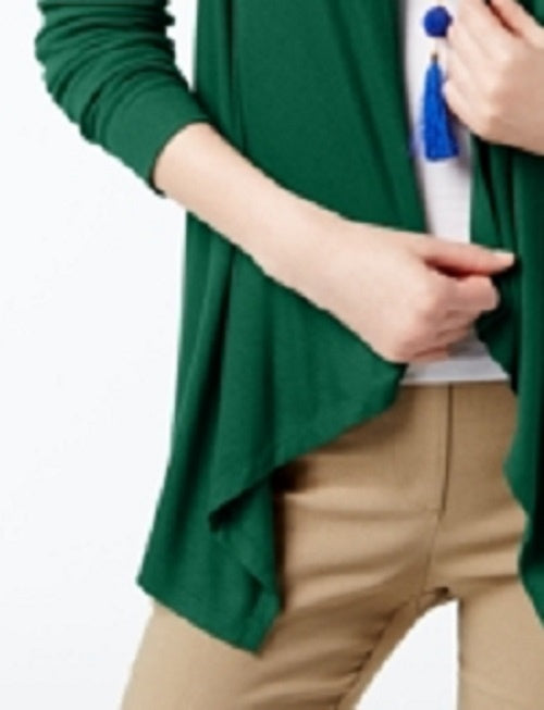 INC International Concepts Women's Draped Cardigan Green Size X-Small