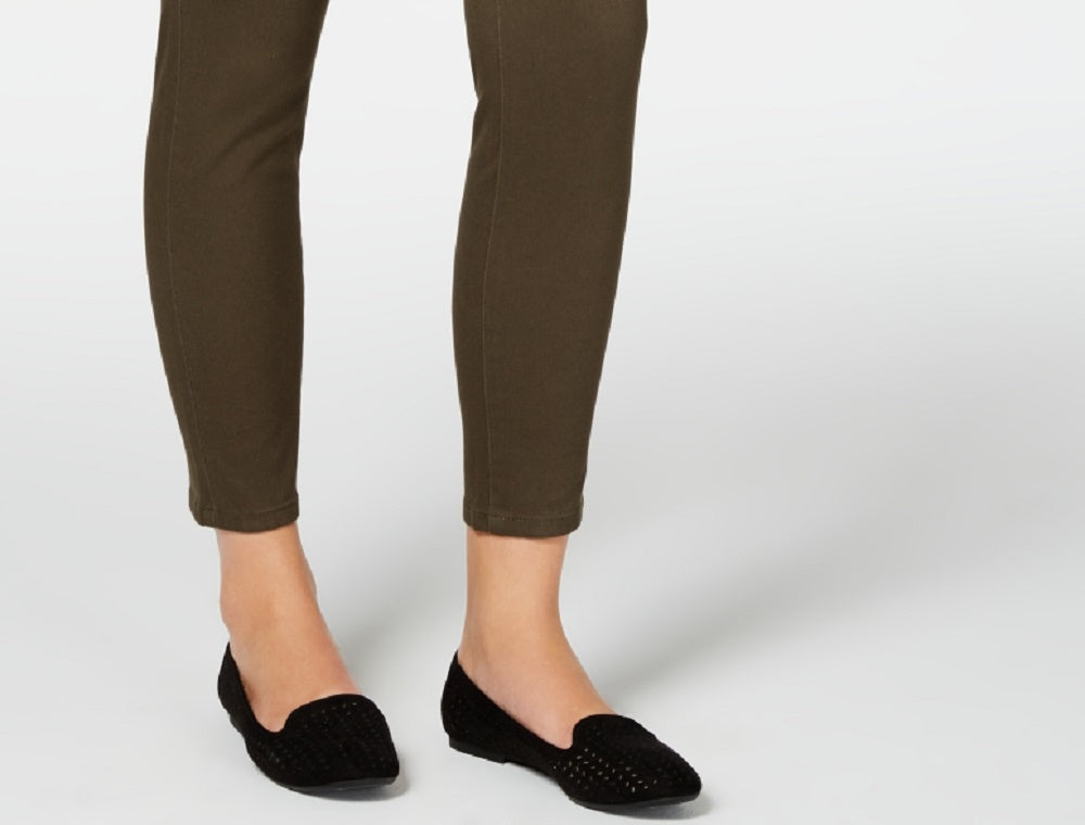 Style & Co Women's Curvy-Fit Tummy-Control Skinny Jeans Green Size 4 Petite