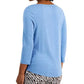 Charter Club Women's Boat-Neck Button-Shoulder Top Dark Blue Size Medium