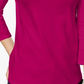 Charter Club Women's Pima Cotton Button Shoulder Top Pink Petite Small