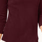 Charter Club Women's Pima Cotton Boat Neck Button Shoulder Top Red Size XX-Large