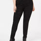 Style & Co Women's Plus Size Tonal-Print Seam-Front Leggings Charcoal Size 24W