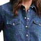 Levi's Women's Ultimate Western Lotta Love Shirt Blue Size X-Large