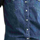 Levi's Women's Ultimate Western Lotta Love Shirt Blue Size X-Large